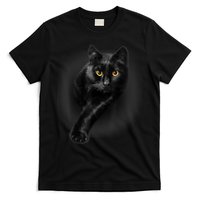 Black Cat Yellow Eyes TShirt Cats Tee Shirt T-Shirt