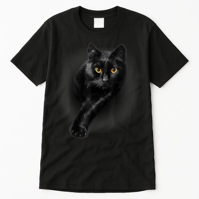 Black Cat Yellow Eyes TShirt Cats Tee Shirt Tall T-Shirt