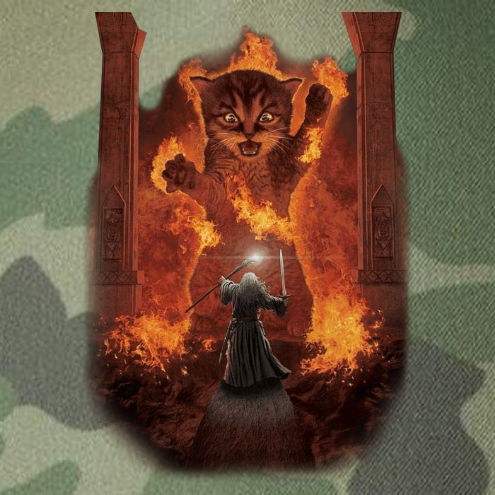 Balrog Cat You Shall Not Pass Wizard Monster Fight Legacy Tie Dye Trucker Hat