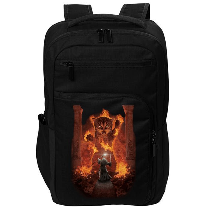 Balrog Cat You Shall Not Pass Wizard Monster Fight Impact Tech Backpack