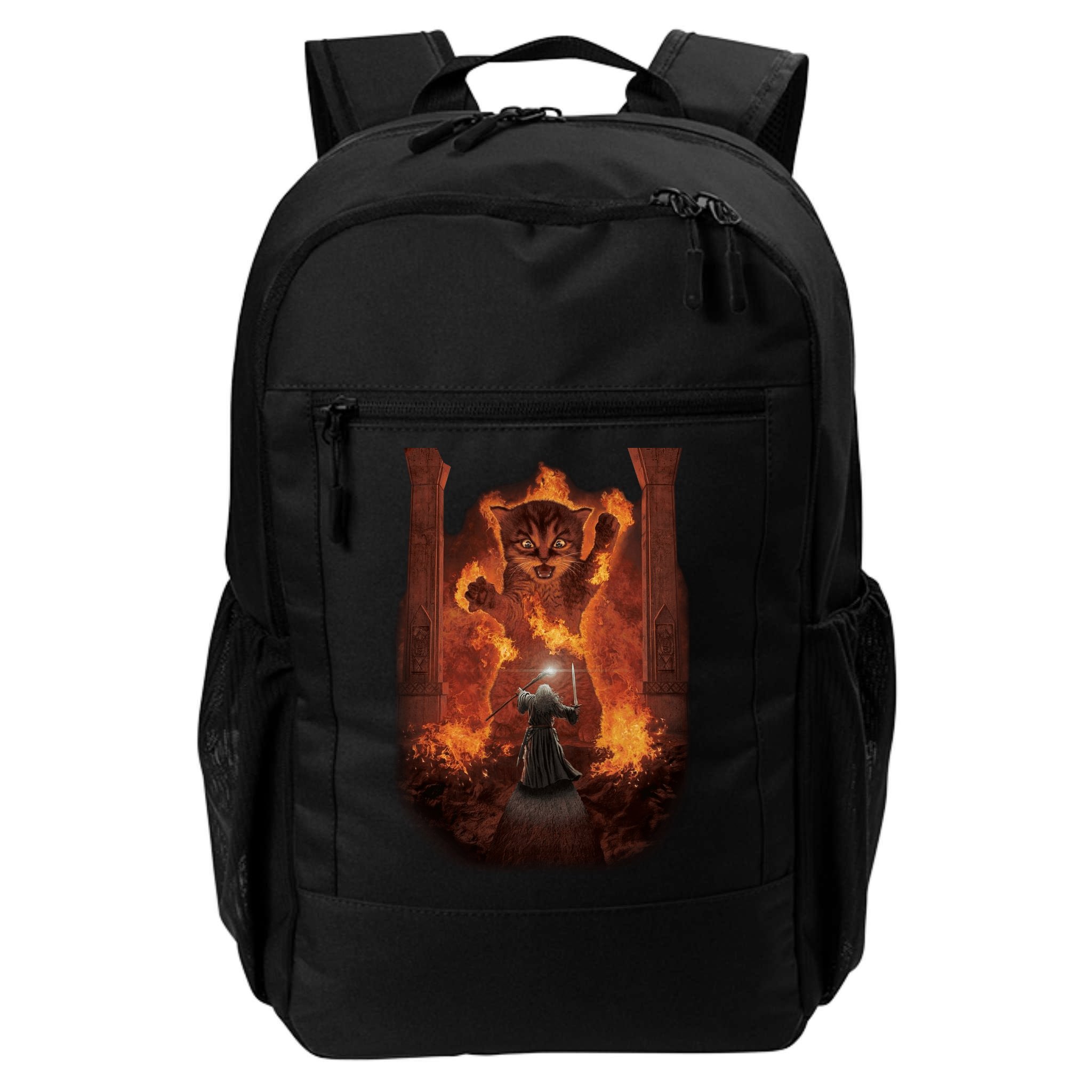 Balrog Cat You Shall Not Pass Wizard Monster Fight Backpack