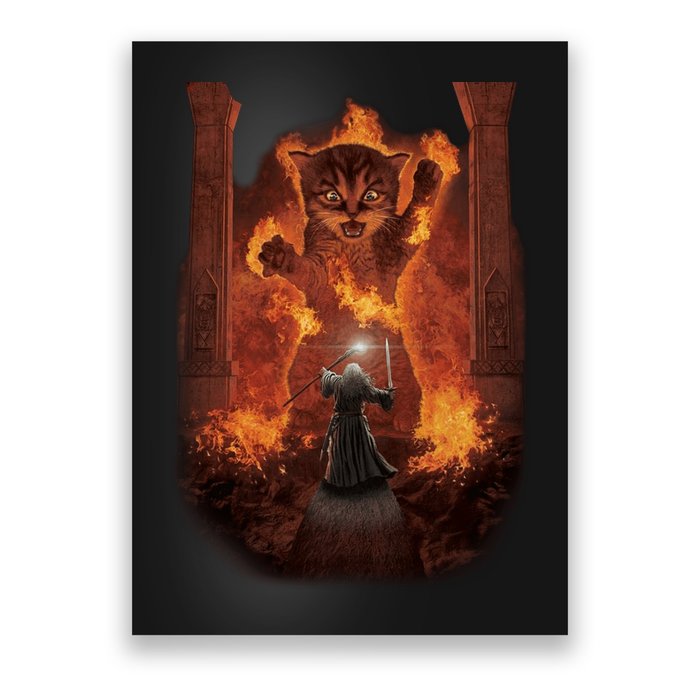 Balrog Cat You Shall Not Pass Wizard Monster Fight Poster