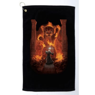 Balrog Cat You Shall Not Pass Wizard Monster Fight Golf Towel