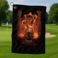 Balrog Cat You Shall Not Pass Wizard Monster Fight Golf Towel