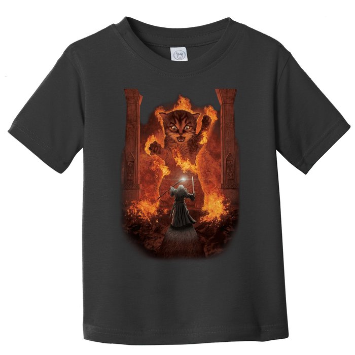 Balrog Cat You Shall Not Pass Wizard Monster Fight Toddler T-Shirt