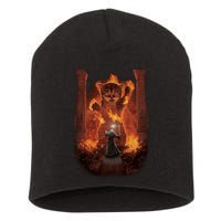 Balrog Cat You Shall Not Pass Wizard Monster Fight Short Acrylic Beanie
