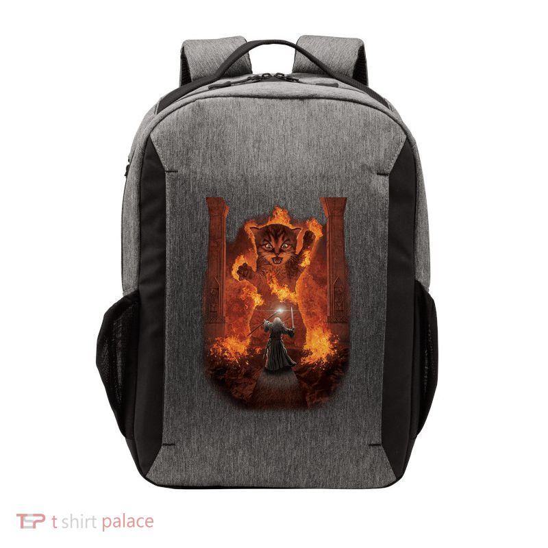 Balrog Cat You Shall Not Pass Wizard Monster Fight Vector Backpack