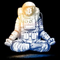 Bitcoin Cryptocurrency Yoga Astronaut Impact Tech Backpack