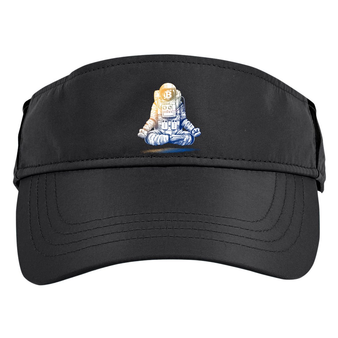 Bitcoin Cryptocurrency Yoga Astronaut Adult Drive Performance Visor