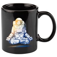 Bitcoin Cryptocurrency Yoga Astronaut 11oz C Handle Ceramic Mug