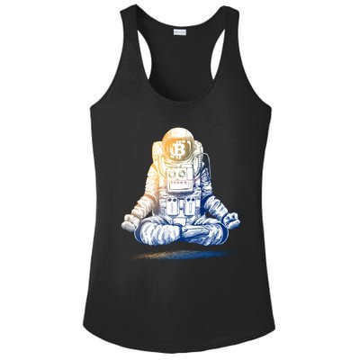 Bitcoin Cryptocurrency Yoga Astronaut Ladies PosiCharge Competitor Racerback Tank