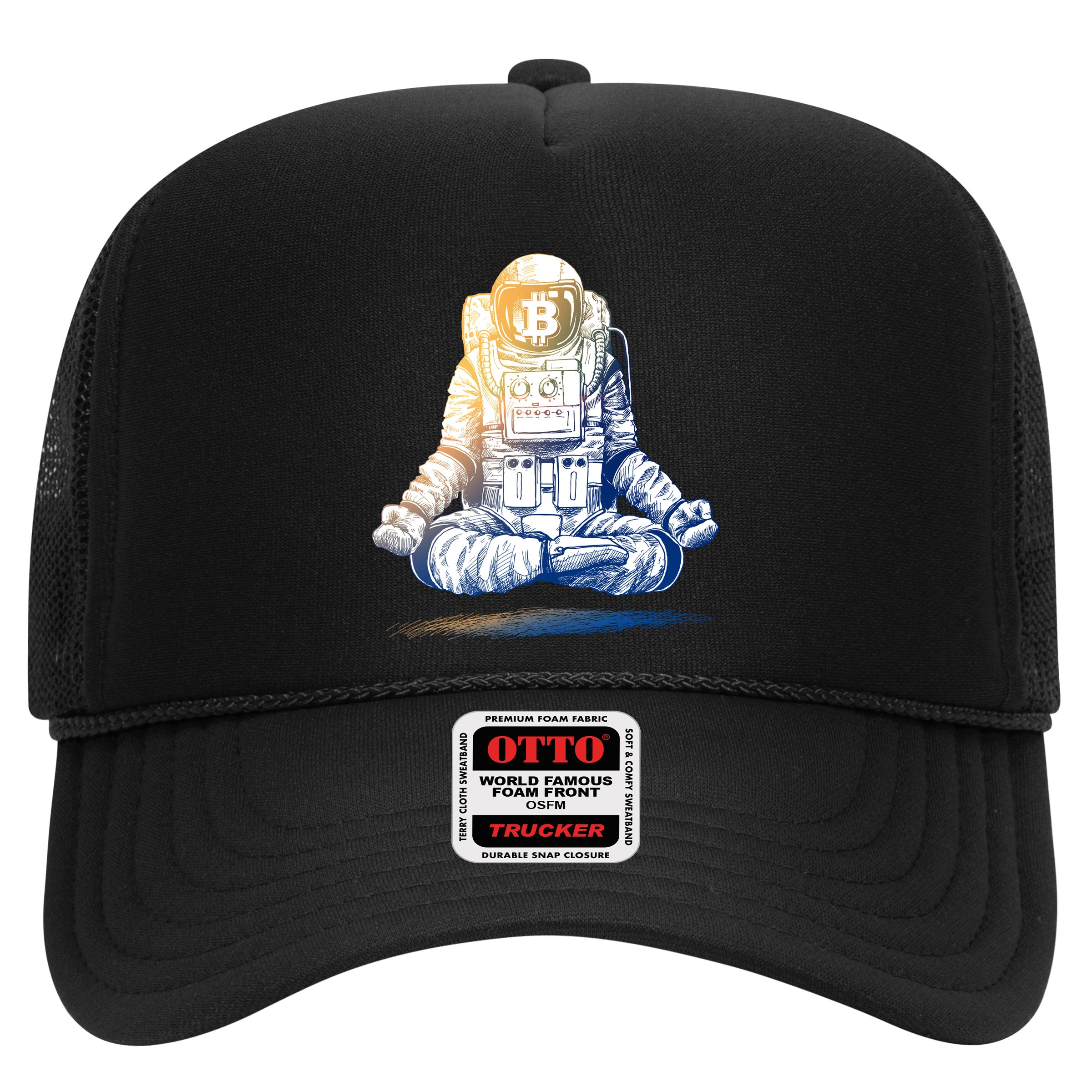 Bitcoin Cryptocurrency Yoga Astronaut Hat