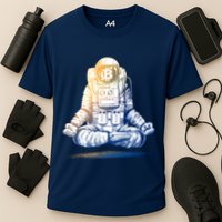 Bitcoin Cryptocurrency Yoga Astronaut Performance Shirt