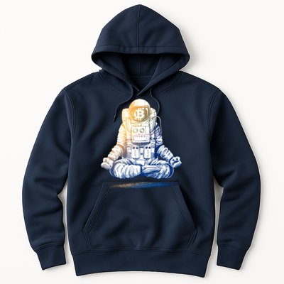 Bitcoin Cryptocurrency Yoga Astronaut Hoodie