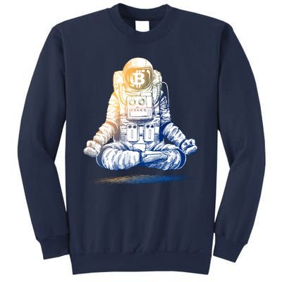 Bitcoin Cryptocurrency Yoga Astronaut Sweatshirt