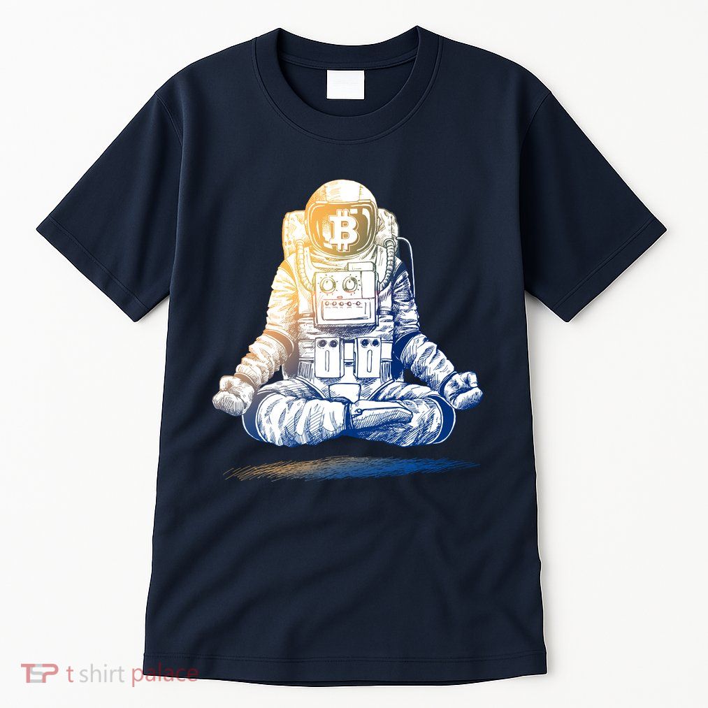 Bitcoin Cryptocurrency Yoga Astronaut Tall T-Shirt