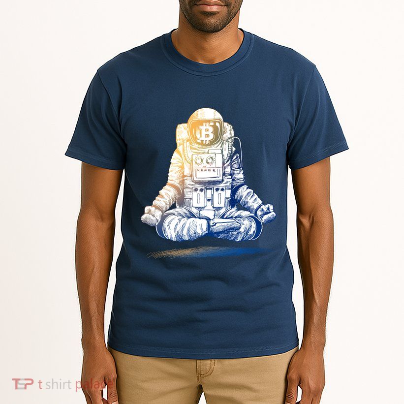 Bitcoin Cryptocurrency Yoga Astronaut Tall T-Shirt