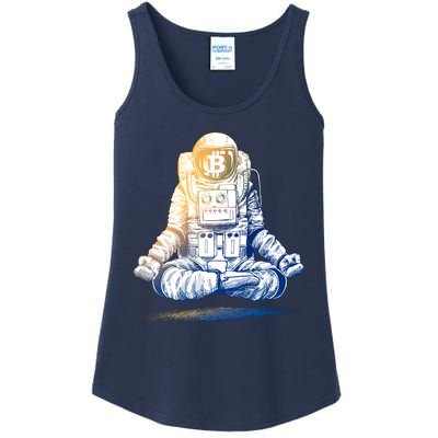 Bitcoin Cryptocurrency Yoga Astronaut Ladies Essential Tank