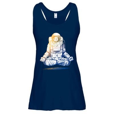 Bitcoin Cryptocurrency Yoga Astronaut Ladies Essential Flowy Tank