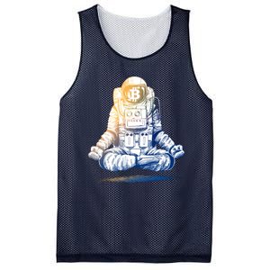 Bitcoin Cryptocurrency Yoga Astronaut Mesh Reversible Basketball Jersey Tank