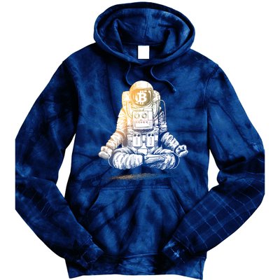 Bitcoin Cryptocurrency Yoga Astronaut Tie Dye Hoodie