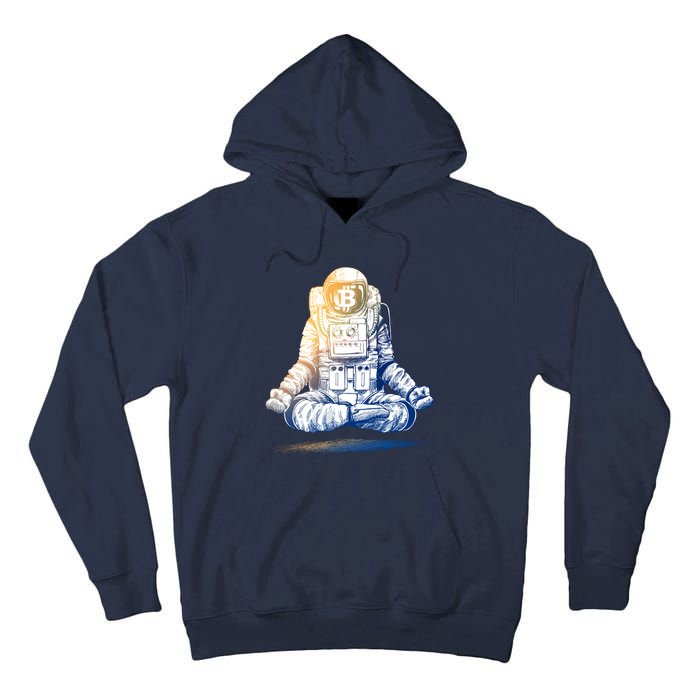 Bitcoin Cryptocurrency Yoga Astronaut Tall Hoodie