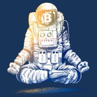 Bitcoin Cryptocurrency Yoga Astronaut Tall Hoodie