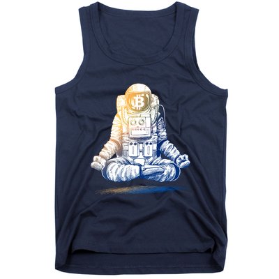 Bitcoin Cryptocurrency Yoga Astronaut Tank Top