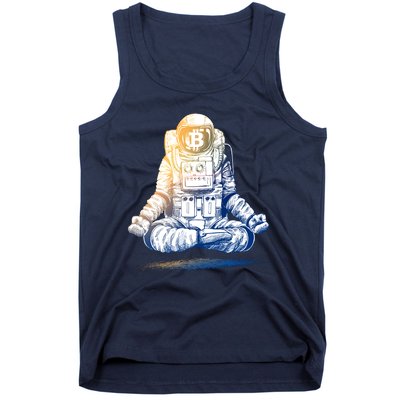 Bitcoin Cryptocurrency Yoga Astronaut Tank Top