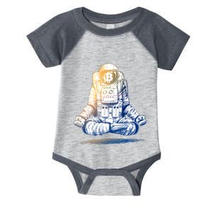 Bitcoin Cryptocurrency Yoga Astronaut Infant Baby Jersey Bodysuit