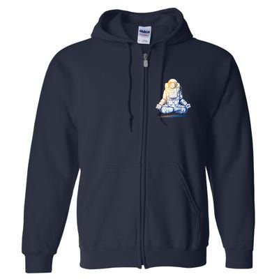 Bitcoin Cryptocurrency Yoga Astronaut Full Zip Hoodie