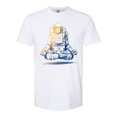 Bitcoin Cryptocurrency Yoga Astronaut Softstyle CVC T-Shirt