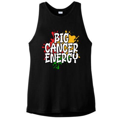 Big Cancer Zodiac Energy Gift Ladies PosiCharge Tri-Blend Wicking Tank