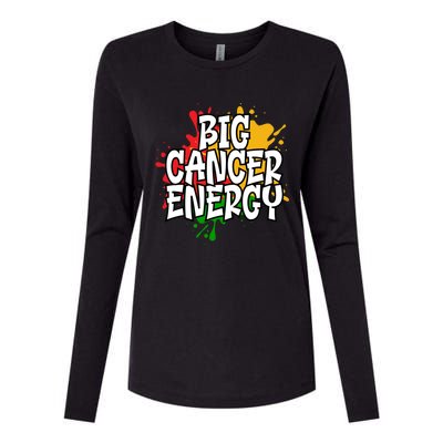 Big Cancer Zodiac Energy Gift Womens Cotton Relaxed Long Sleeve T-Shirt