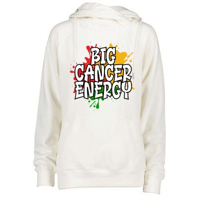 Big Cancer Zodiac Energy Gift Womens Funnel Neck Pullover Hood