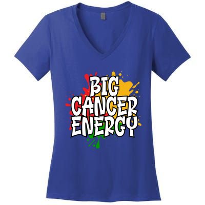 Big Cancer Zodiac Energy Gift Women's V-Neck T-Shirt