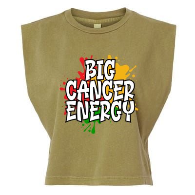 Big Cancer Zodiac Energy Gift Garment-Dyed Women's Muscle Tee