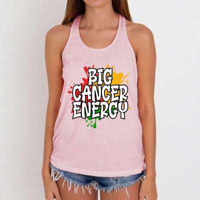 Big Cancer Zodiac Energy Gift Women's Knotted Racerback Tank