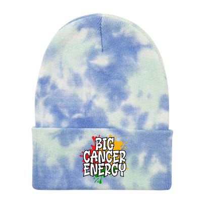 Big Cancer Zodiac Energy Gift Tie Dye 12in Knit Beanie