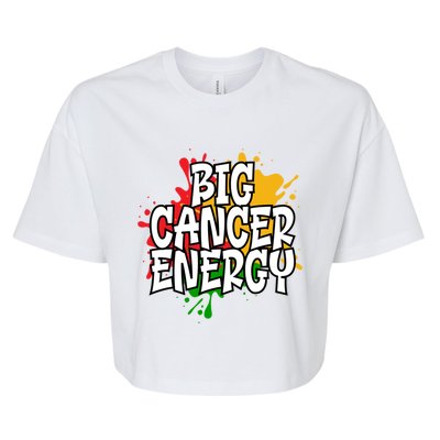 Big Cancer Zodiac Energy Gift Bella+Canvas Jersey Crop Tee