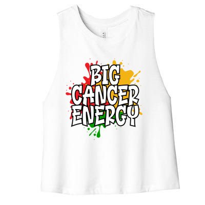 Big Cancer Zodiac Energy Gift Women's Racerback Cropped Tank