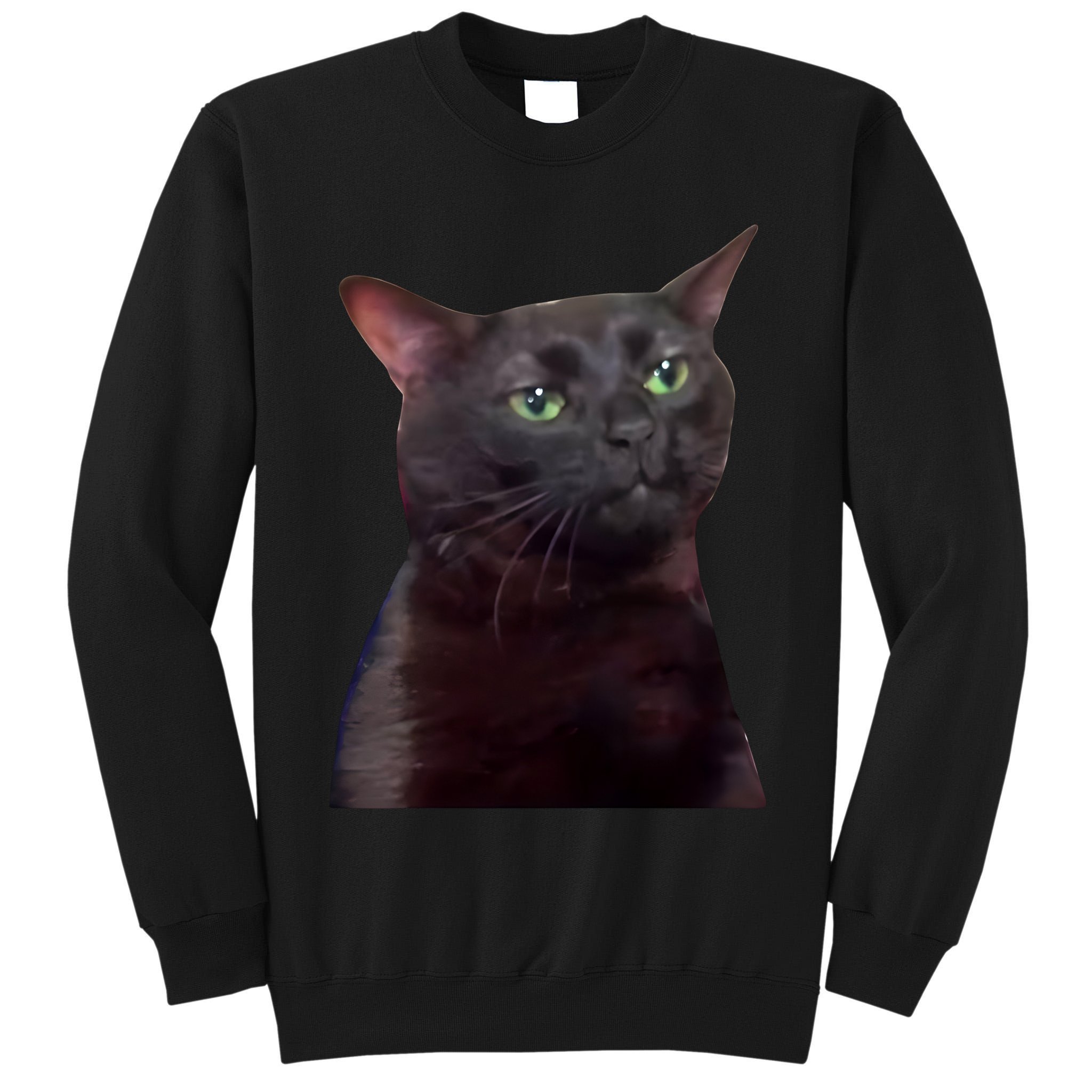 Black Cat Zoning Out Tall Sweatshirt