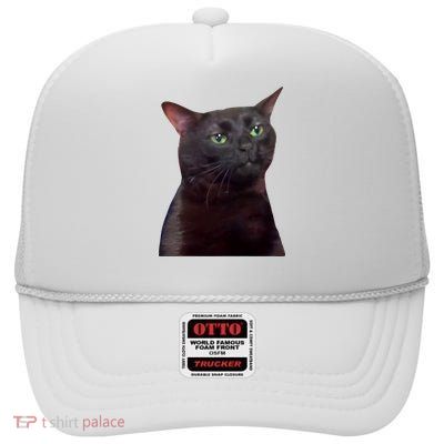 Black Cat Zoning Out High Crown Mesh Back Trucker Hat