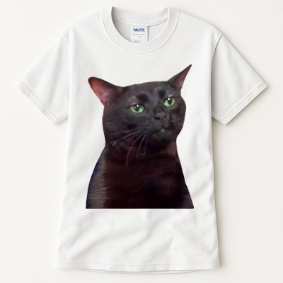 Black Cat Zoning Out Tall T-Shirt