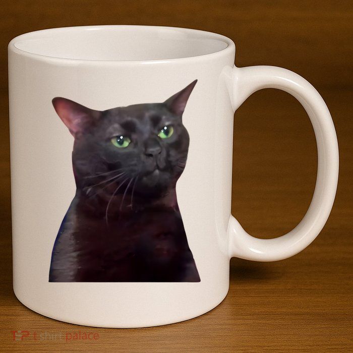 Black Cat Zoning Out 11oz C Handle Ceramic Mug
