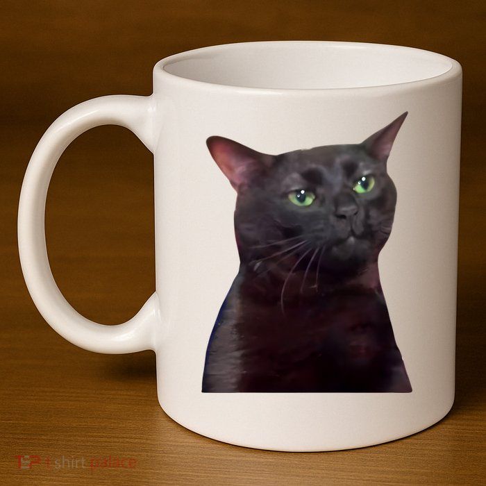 Black Cat Zoning Out 11oz C Handle Ceramic Mug