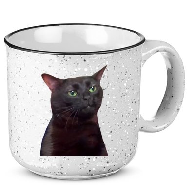 Black Cat Zoning Out 15oz Campfire Ceramic Mug