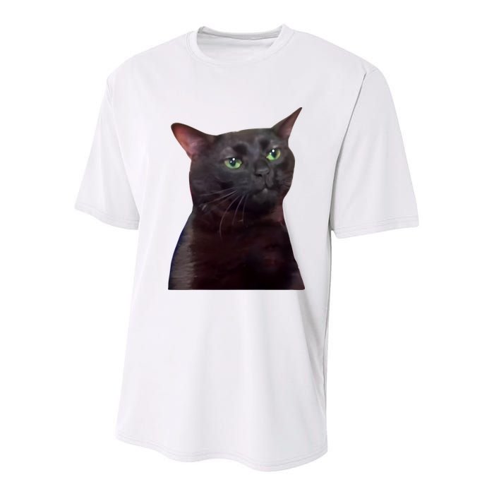 Black Cat Zoning Out Youth Performance Sprint T-Shirt