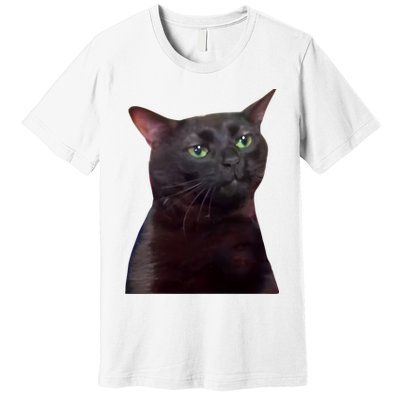 Black Cat Zoning Out Premium T-Shirt