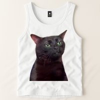 Black Cat Zoning Out Tank Top